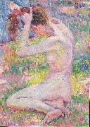 Theo Van Rysselberghe Sitzender Akt oil painting artist